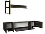 Hanah Home Mueble de TV Veyron Negro y Dorado
